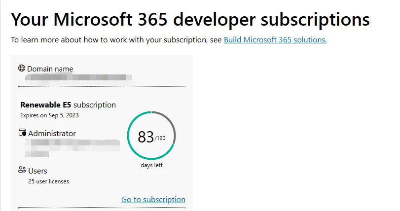 关于Microsoft 365 Developer (E5开发者)无限续期的一些心得
